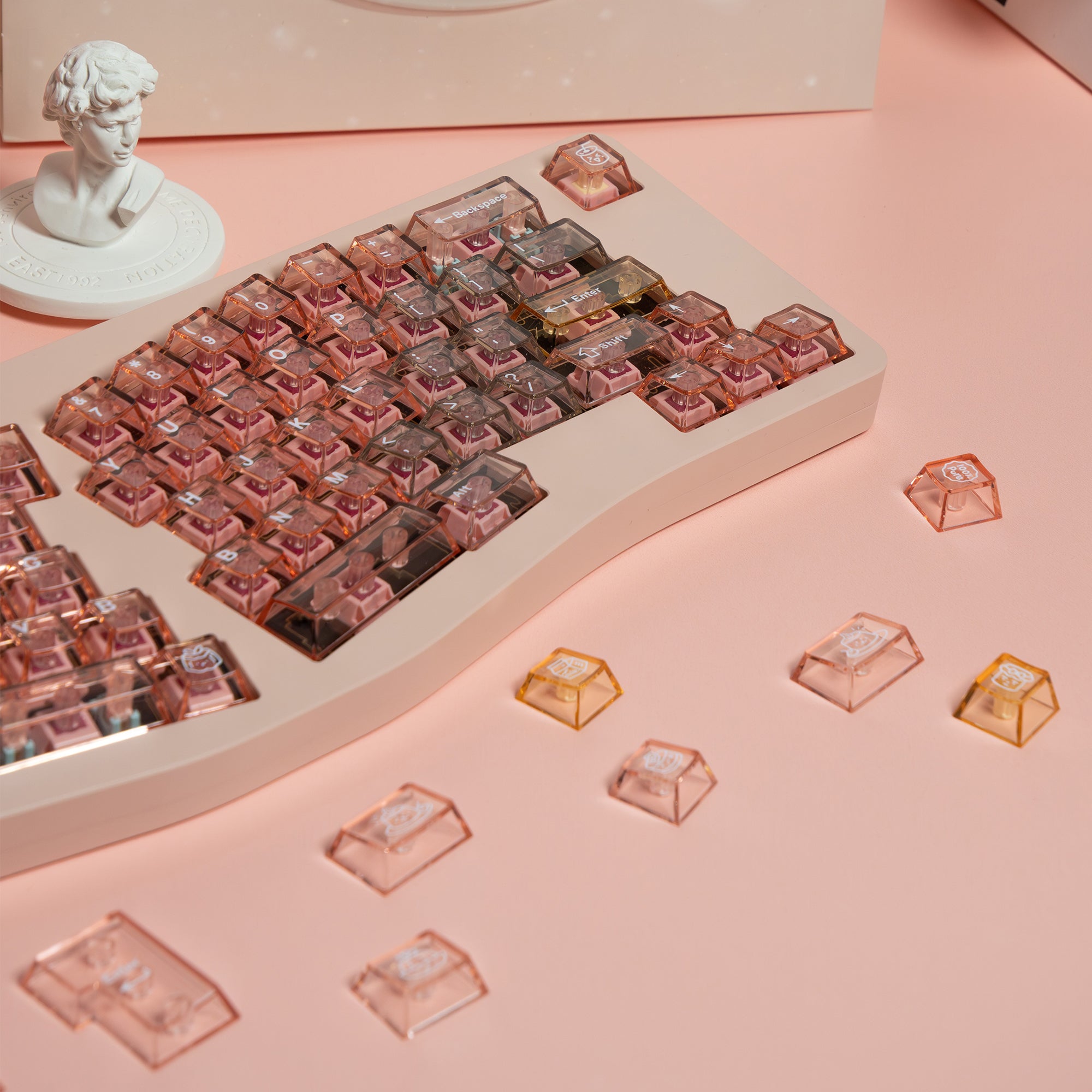 YourKBD & ET Peach Jelly Pudding Keycaps