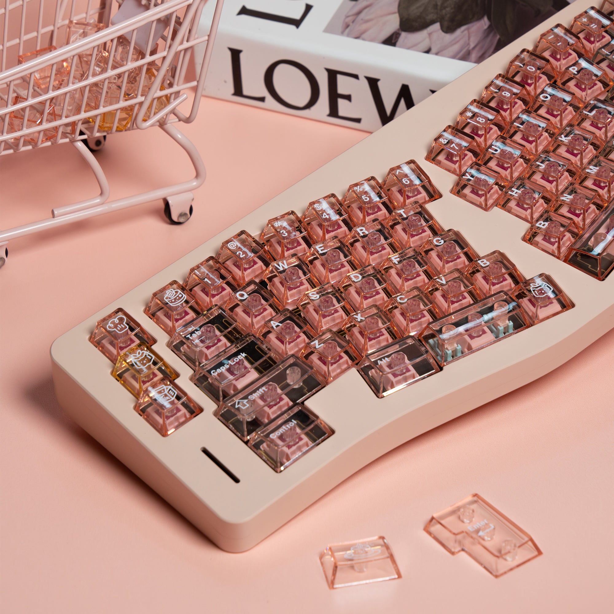 YourKBD & ET Peach Jelly Pudding Keycaps