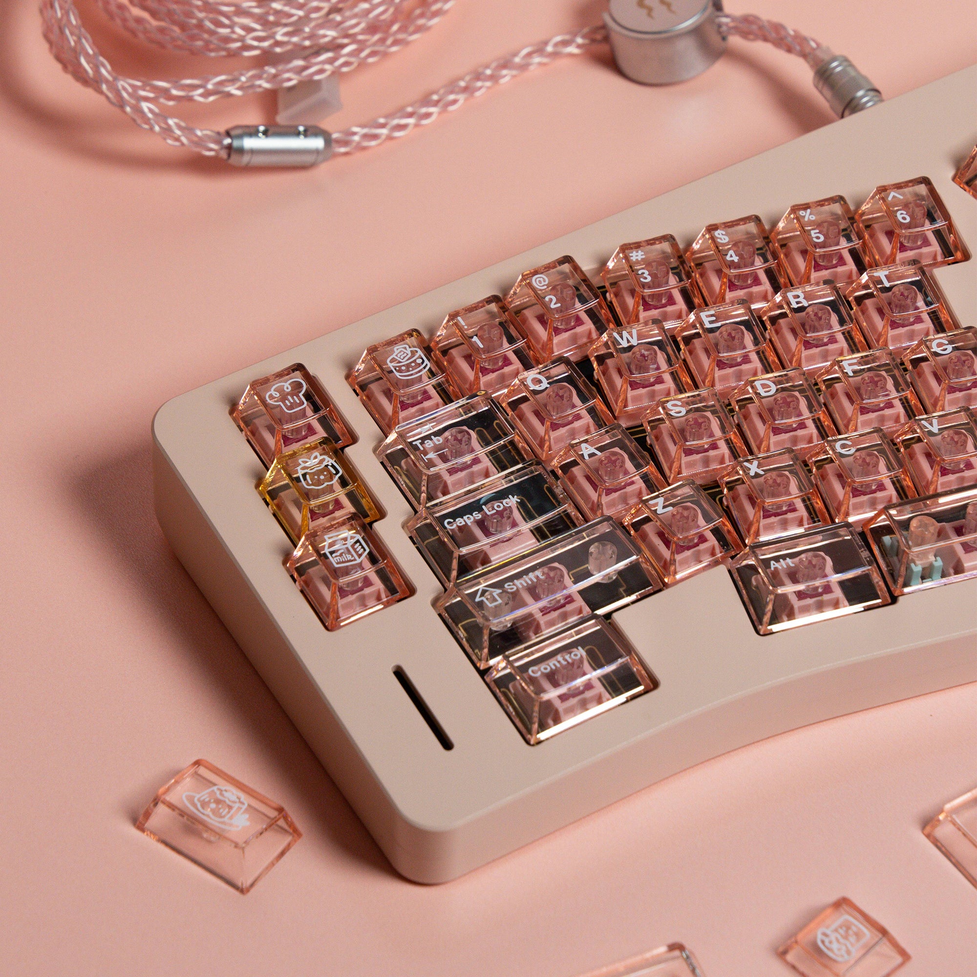 YourKBD & ET Peach Jelly Pudding Keycaps
