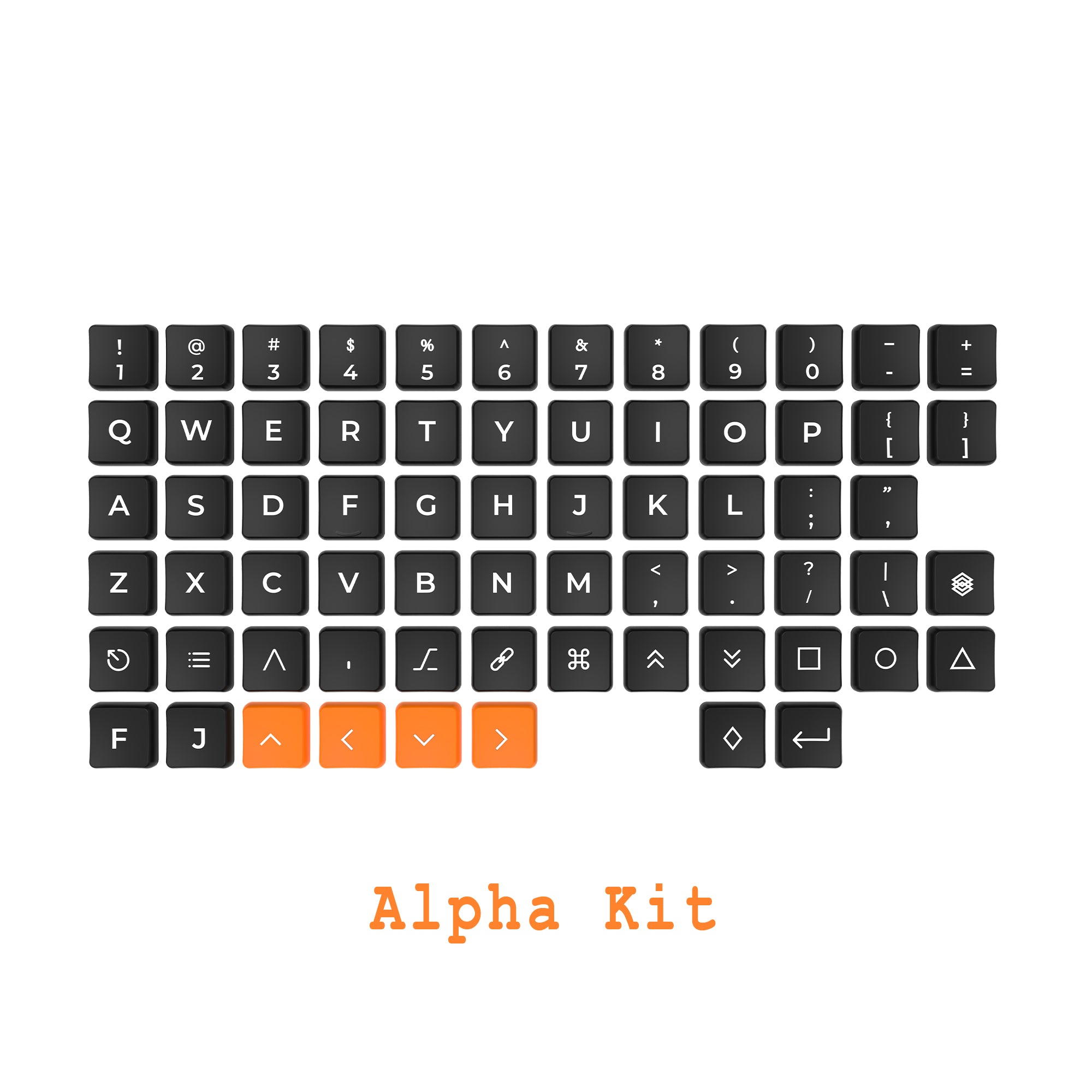 CFX WoB Black & Orange Keycap Set