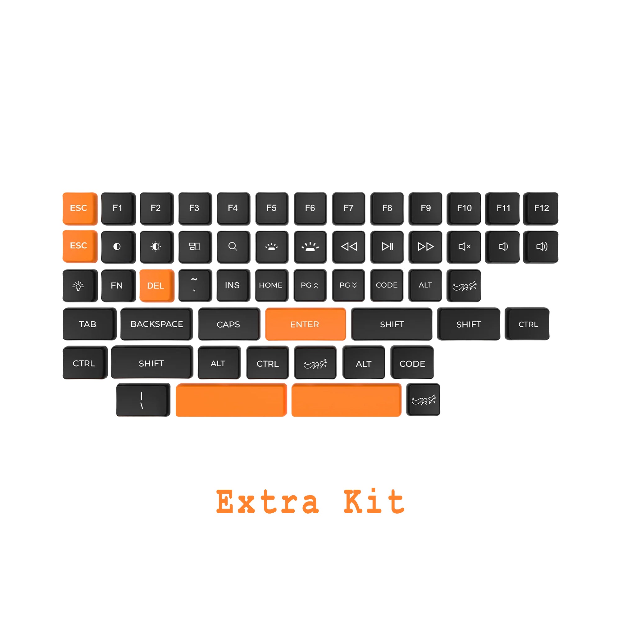 CFX WoB Black & Orange Keycap Set