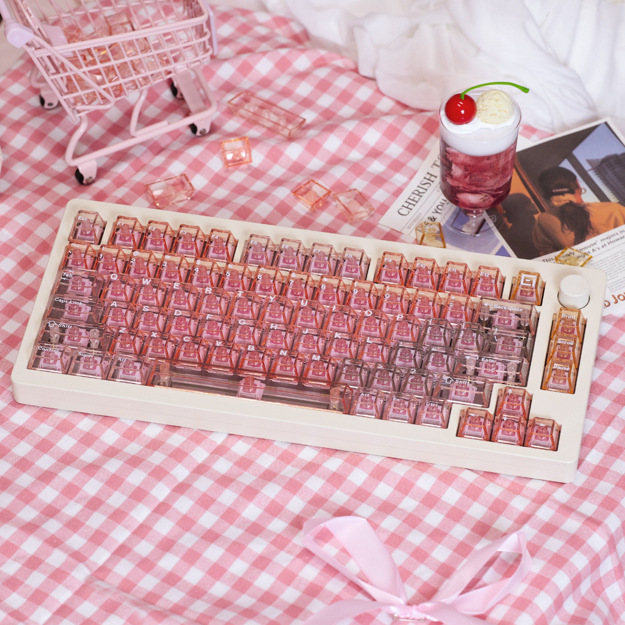 YourKBD & ET Peach Jelly Pudding Keycaps