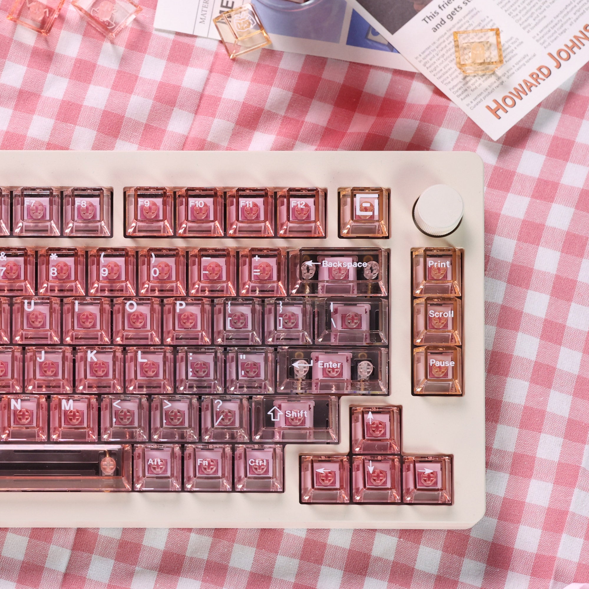YourKBD & ET Peach Jelly Pudding Keycaps